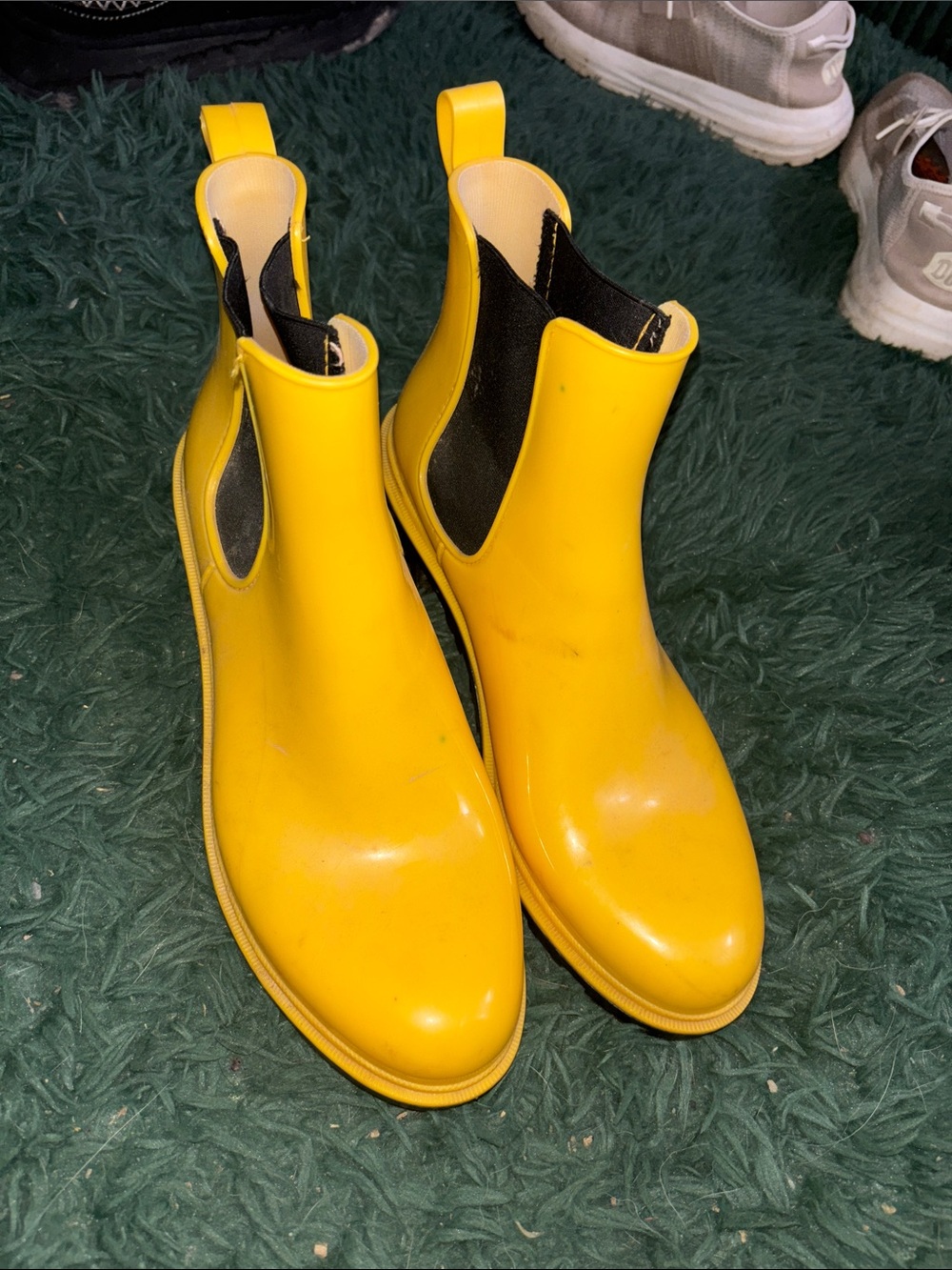 Yellow Chelsea style Rain Boots